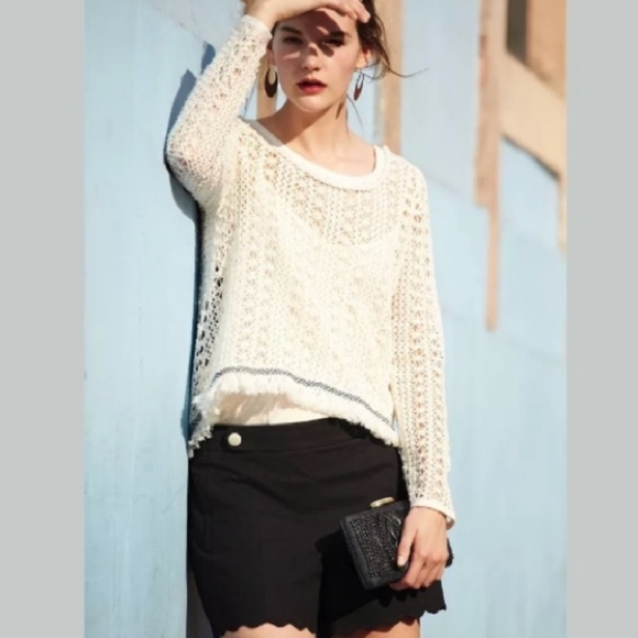 3/$25 Akemi + Kin Fanja Crochet crop top, size S - Picture 2 of 8